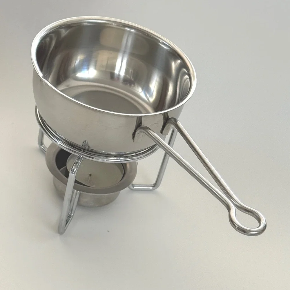 WMF Forma Butter-Set Stainless Steel Melting Pot + Stand Germany‎ Vintage w/ Box